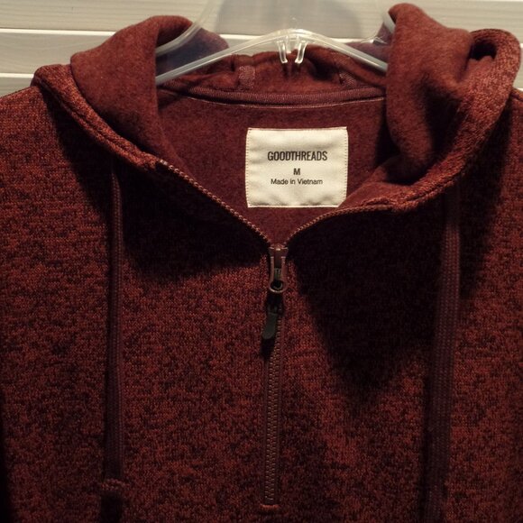 GOODTHREADS Quarter Zip Hoodie. Men's Size Medium - NWT - Picture 2 of 4